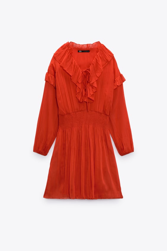 SHORT RUFFLED DRESS