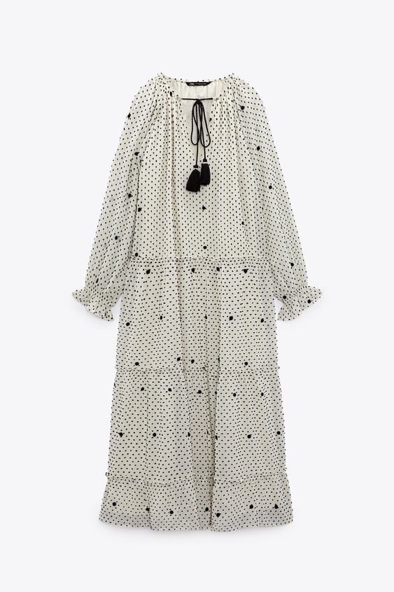 DOTTED MESH OVERSIZED DRESS