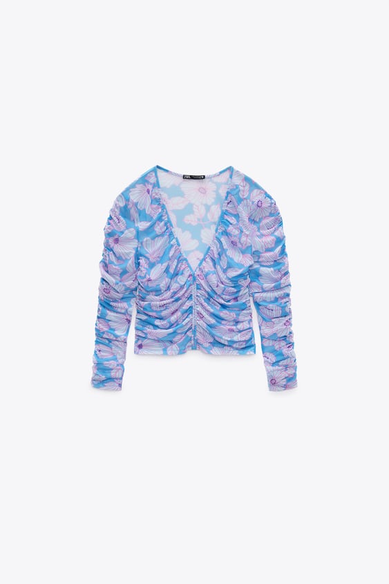 PRINTED TULLE SHIRT