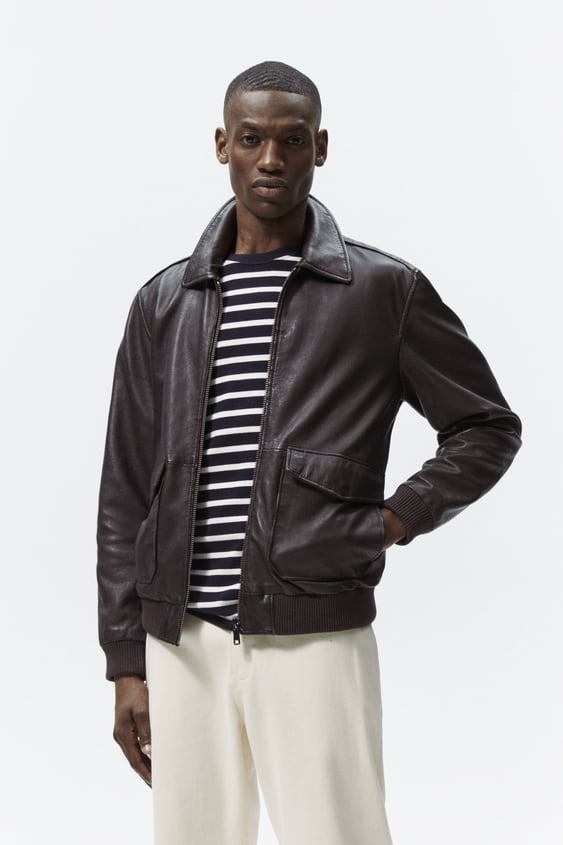 POCKET LEATHER JACKET