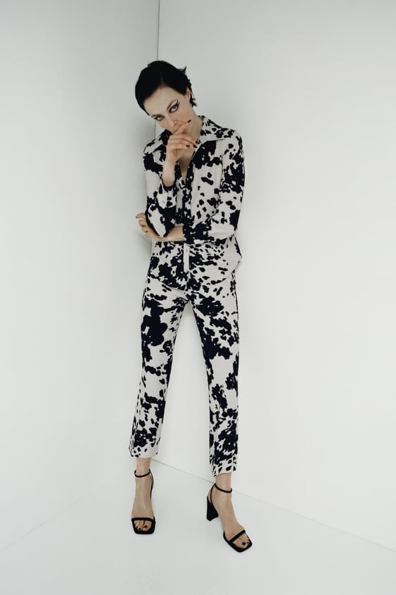ANIMAL PRINT MINI FLARE PANTS