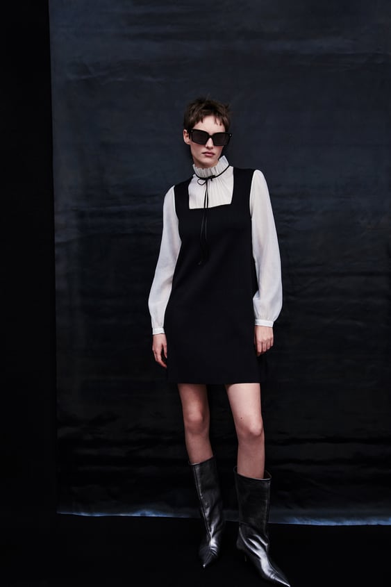 COMBINATION KNIT DRESS