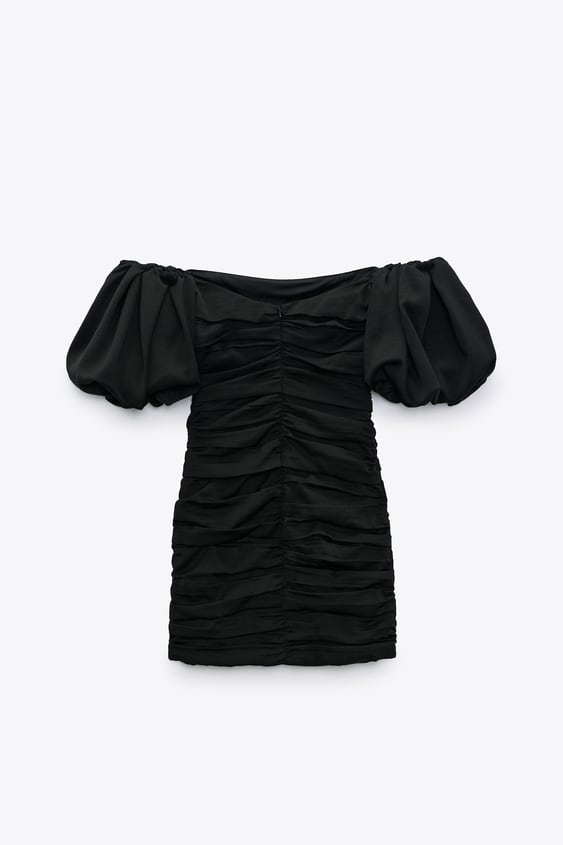SHORT DRESS WITH RUCHING