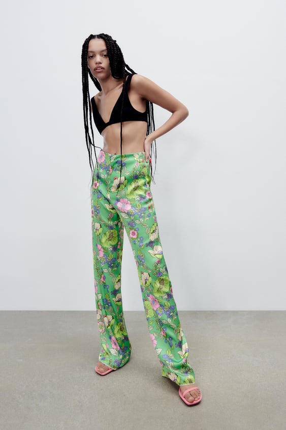 FULL LENGTH SATIN EFFECT PANTS