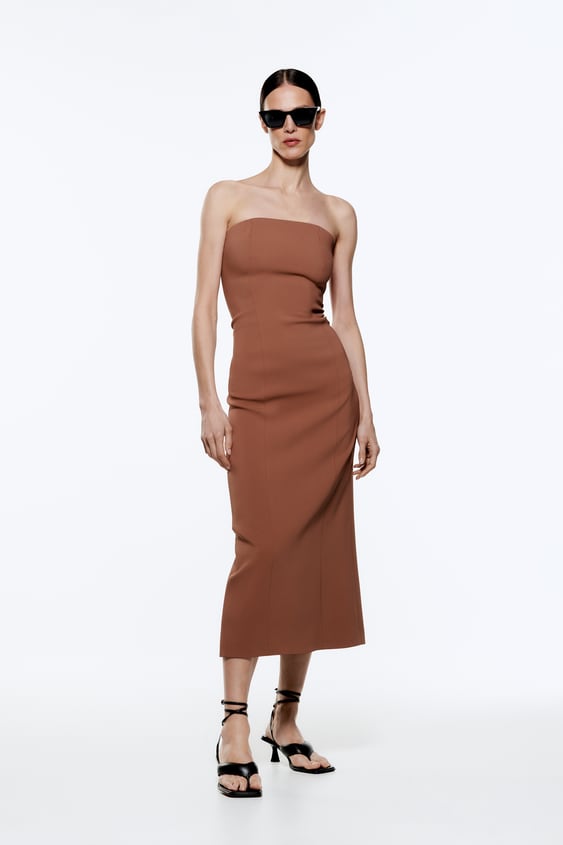 MIDI BUSTIER DRESS