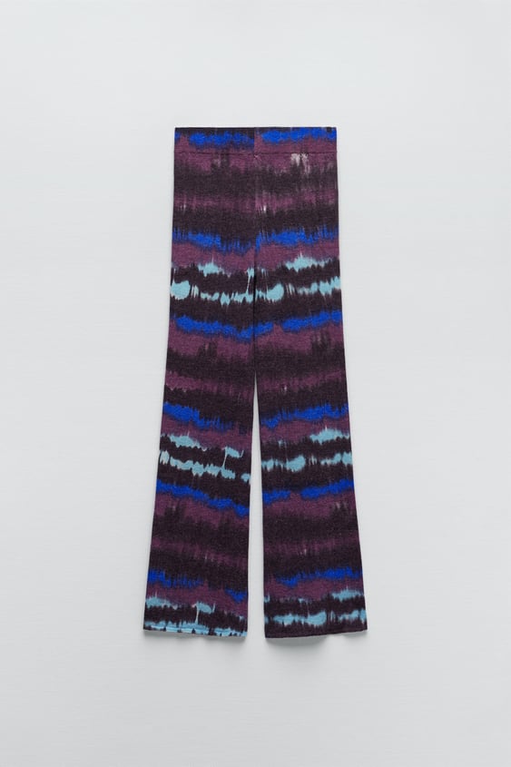 TIE DYE WOOL AND ALPACA BLEND PANTS