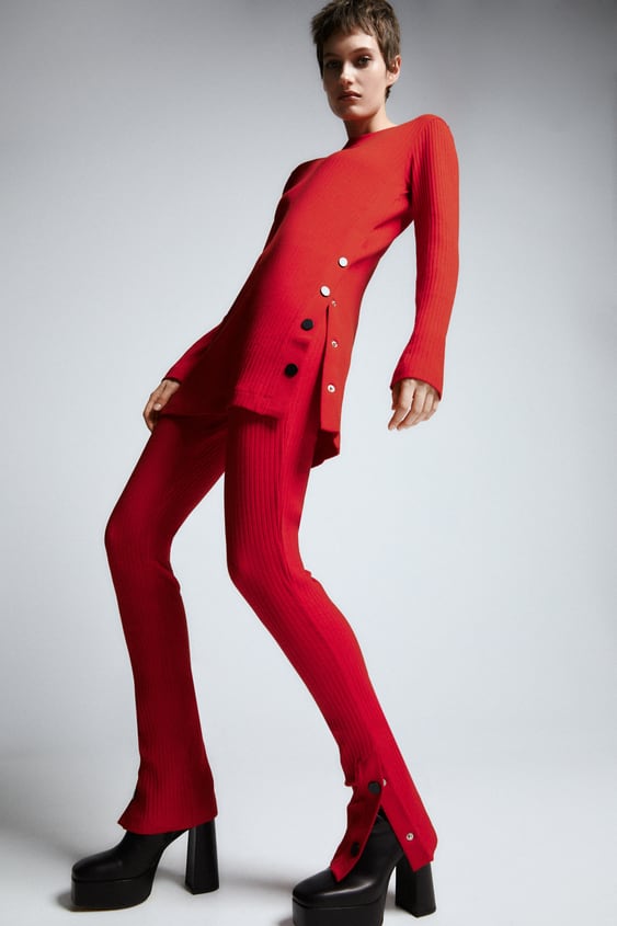 LONG RIB PANTS
