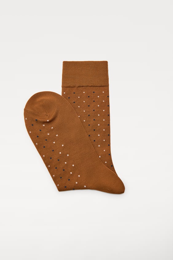MERCERIZED JACQUARD SOCKS