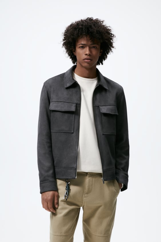 FAUX SUEDE JACKET