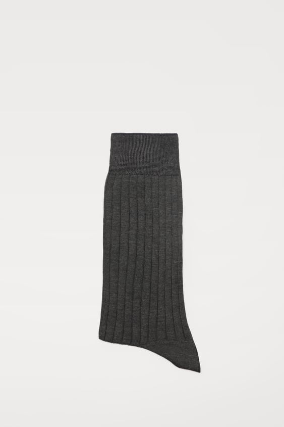 MERCERIZED RIBBED SOCKS