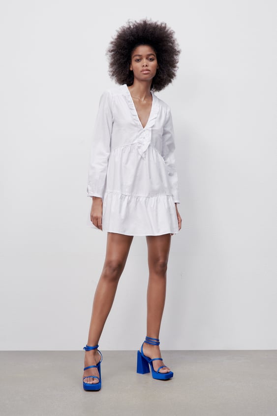 TIERED OXFORD DRESS