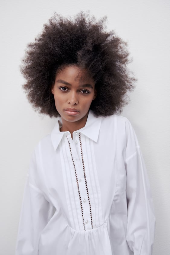 VOLUMINOUS POPLIN DRESS
