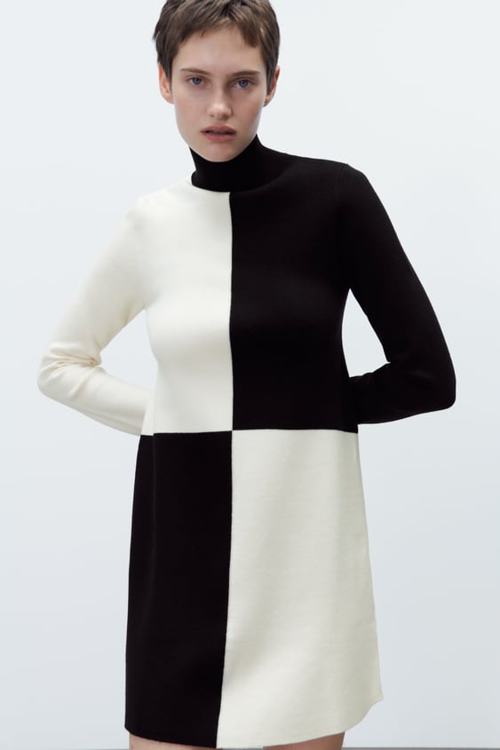 COLORBLOCK KNIT DRESS