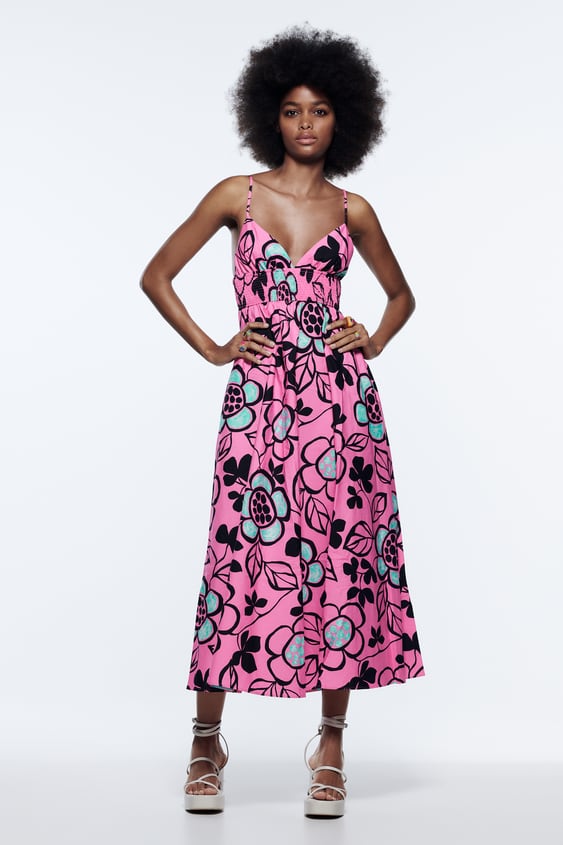 PRINTED POPLIN DRESS