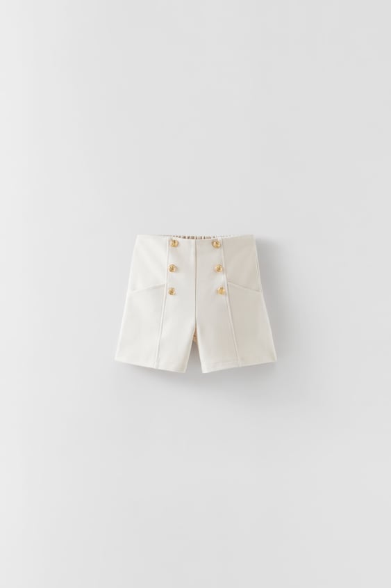 GOLD BUTTON SHORTS