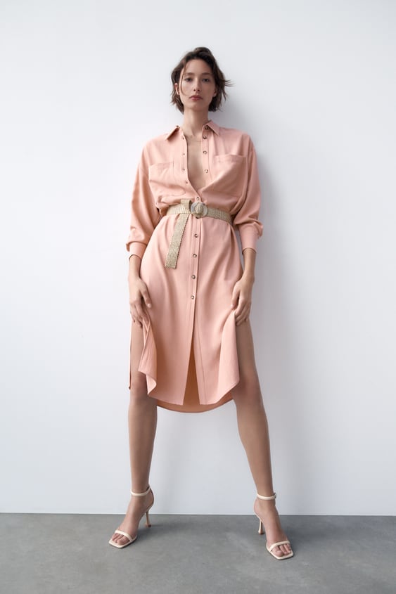 BELTED OVERSIZED DRESS
