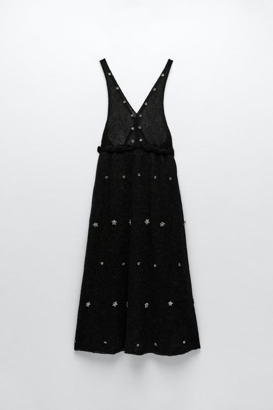 WOOL AND ALPACA DRESS WITH RHINESTONES LIMITED EDITION