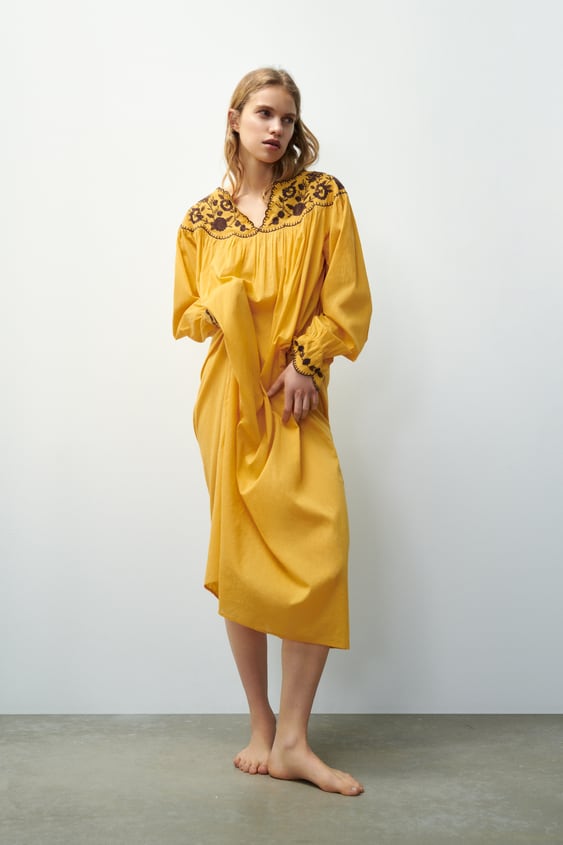 LONG EMBROIDERED DRESS