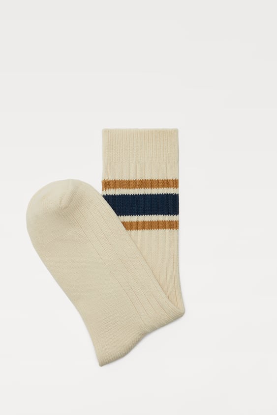STRIPED RIBBED SOCKS