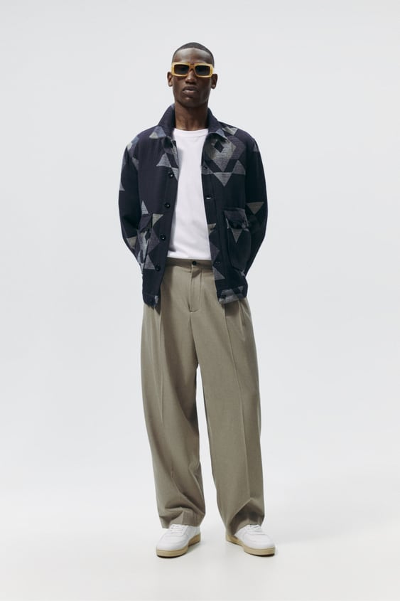 GEOMETRIC JACQUARD JACKET