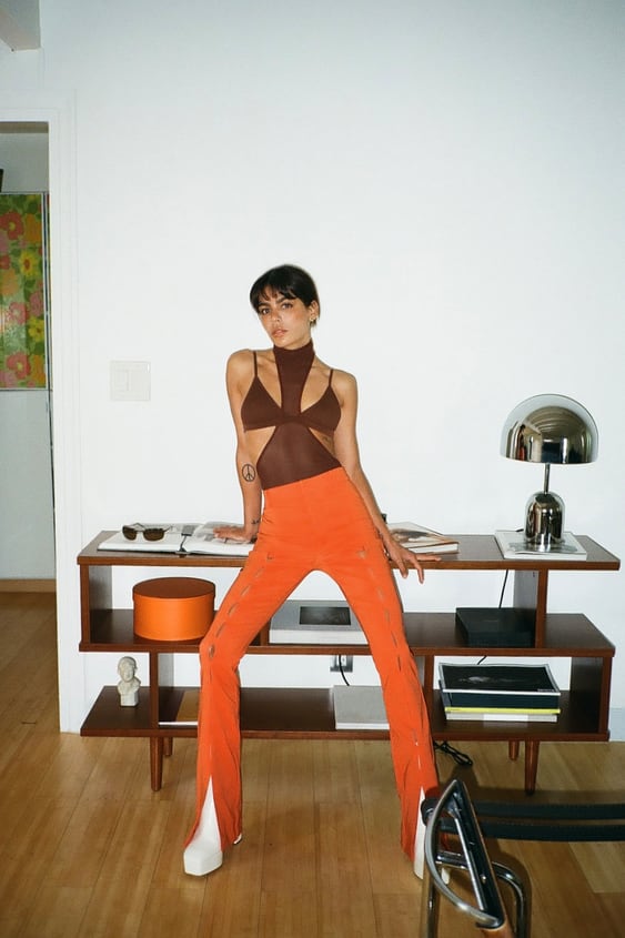 FLARED PANTS WITH SLITS