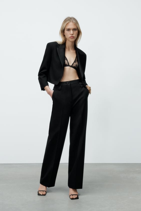 COMBINATION SATIN EFFECT PANTS