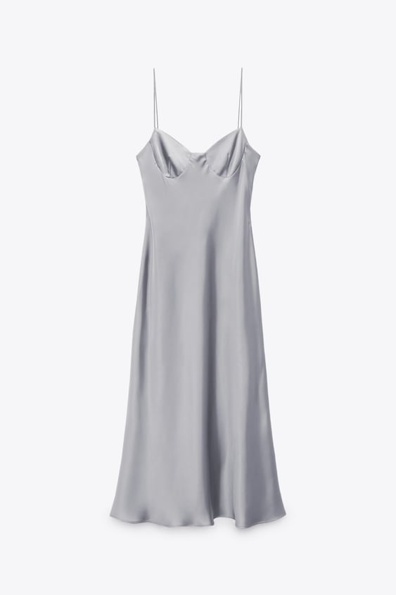 SATIN EFFECT CUT OUT DRESS
