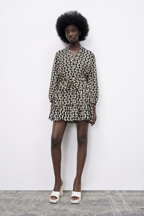 PRINTED SHORT DRESS