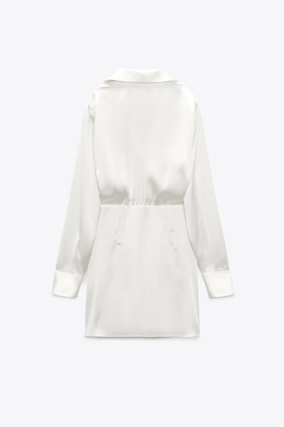 SHORT SATIN EFFECT DRESS