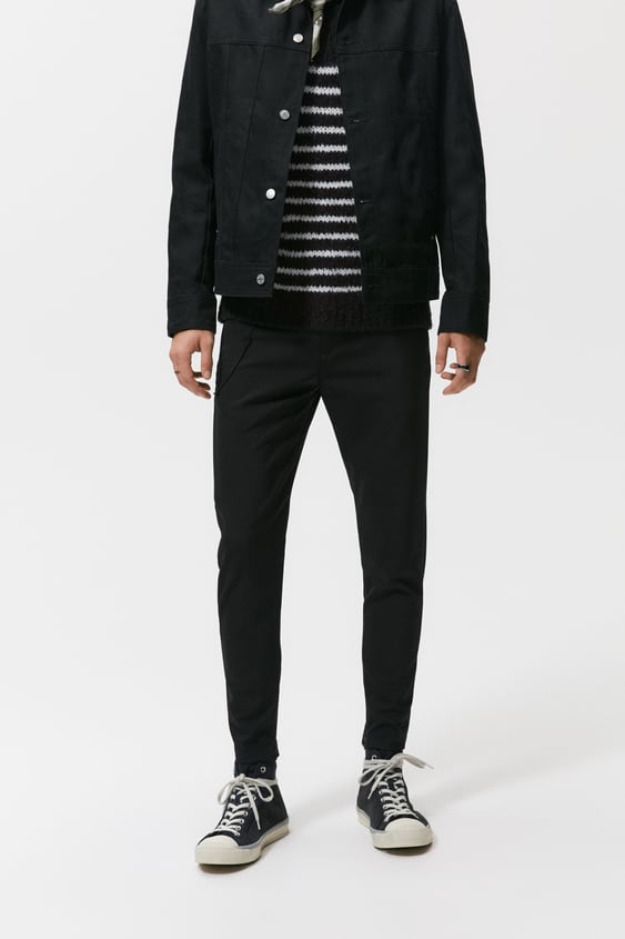CHAIN TRIM SUPER SKINNY PANTS