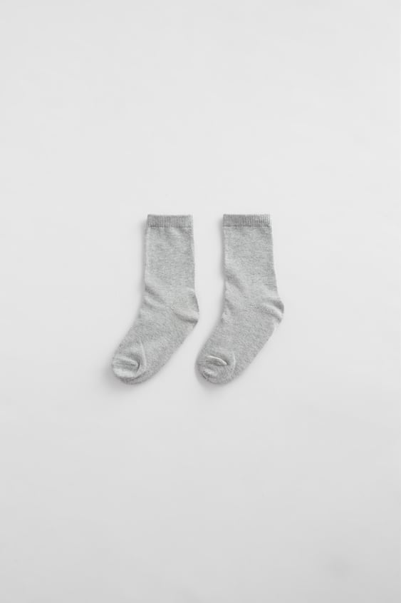 KIDS/ THREE-PACK OF PLAIN LONG SOCKS