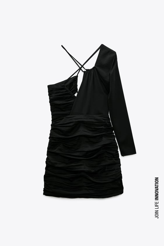 DRAPED ASYMMETRIC DRESS