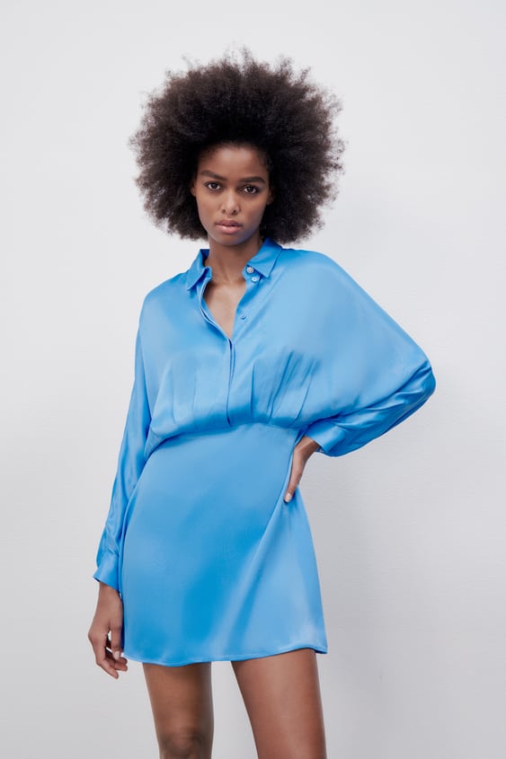 SATIN EFFECT MINI DRESS