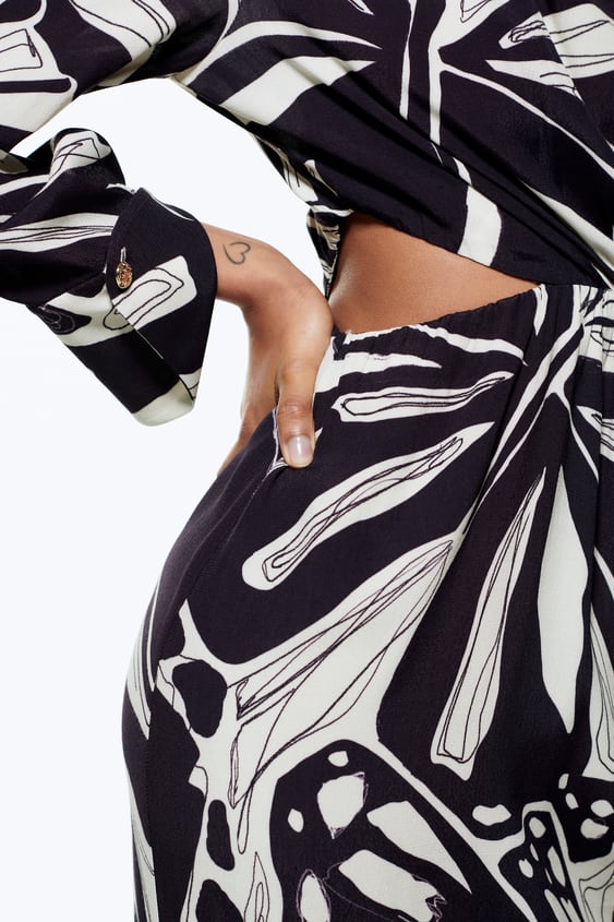 PRINTED CUT-OUT DRESS