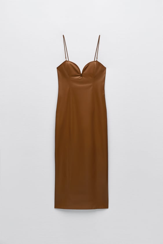 FAUX LEATHER DRESS