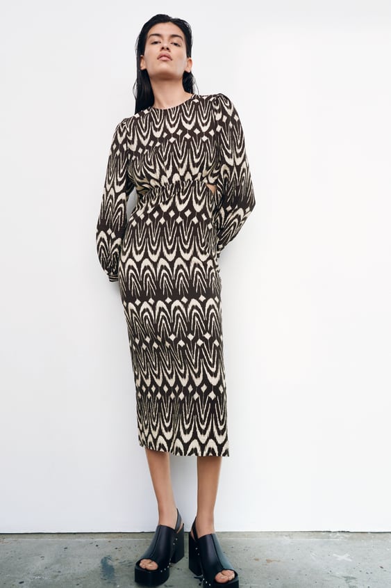 CUT OUT PRINTED DRESS