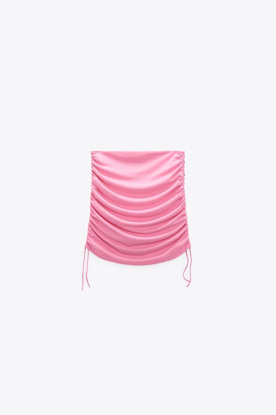 RUCHED MINI SKIRT
