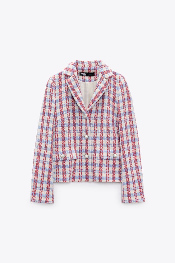 PEARL BUTTON TEXTURED JACKET