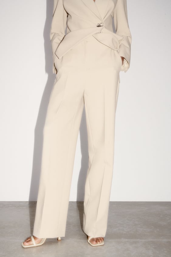MENSWEAR STYLE WIDE LEG PANTS