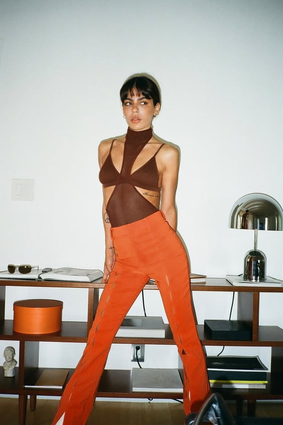 FLARED PANTS WITH SLITS