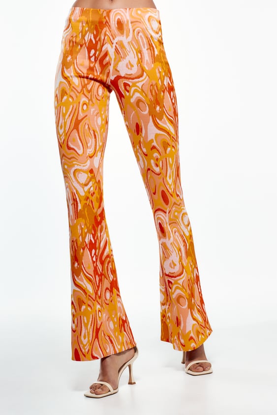 FLARED JACQUARD PANTS