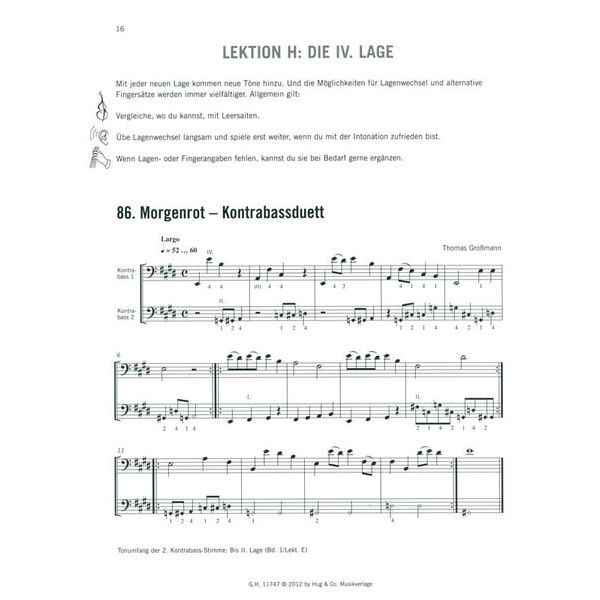 Edition Hug Kontrabass ABC 2 Schule