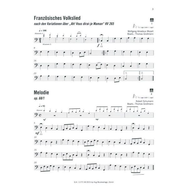 Edition Hug Melodien für Kontrabass