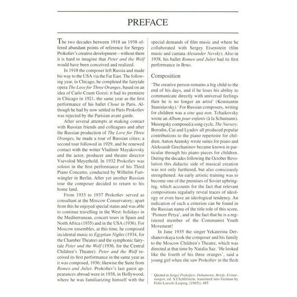 Edition Eulenburg Prokofjew Peter und der Wolf