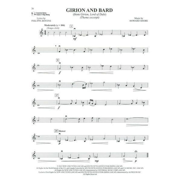 Alfred Music Publishing Hobbit Trilogy Violin