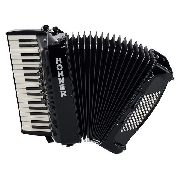 Hohner Bravo III 72 Black silent key