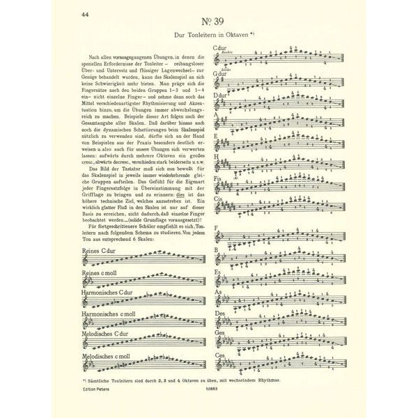Edition Peters Hanon Der Klavier-Virtuose