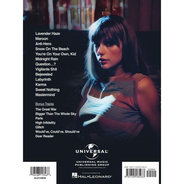 Hal Leonard Taylor Swift Midnights (3 AM)