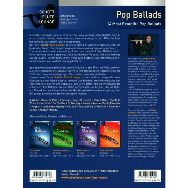 Schott Pop Ballads Flute