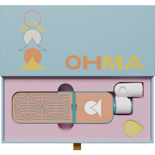 Ohma World Motif Condenser Teal & Apricot